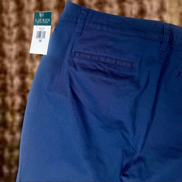 NWT Lauren Ralph Lauren Cotton-Blend Chino Pants in “Royal Navy” Size 10 - Picture 11 of 13